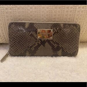 Michael Kors Full Size Wallet- snakeskin